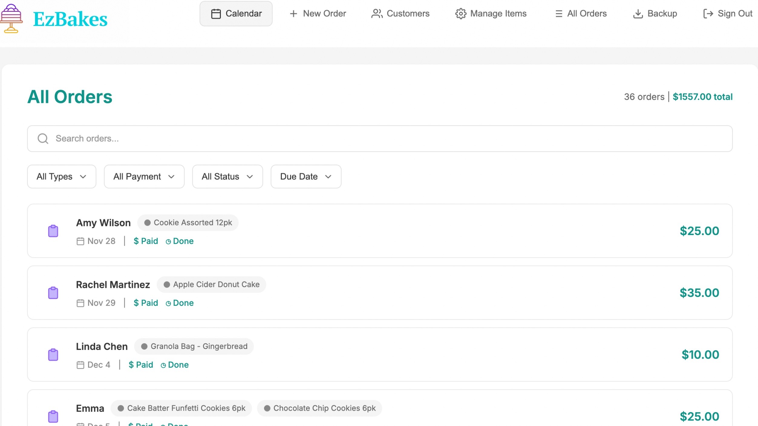 EzBakes Bakery Backend — 3 of 3